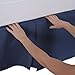 Bed Maker’s Never Lift Your Mattress Bed Skirt, Designed for Box Spring Beds, Split Corners, 14 Inch Drop Length, Queen, Navy