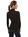 PattyBoutik Women V Neck Button Ribbed Sweater (Black Small)