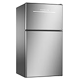 Frestec Mini Fridge with Freezer 3.2 Cu.Ft. 2 Door