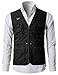 H2H Men's 9 Pockets Work Utility Vest Military Photo Safari Travel Vest Black US 3XL/Asia 4XL (KMOV0113)