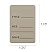 Metronic Price Tags, Perforrated Merchandise Marking Tags, One-Part Paper Tags, 1-1/4 x 1-7/8 - Inches Marking Tags, Pack of 1000 (Grey)