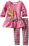 Disney Baby Girls' 2 Piece Knit Shirt and Pant, Pink, 18 Months