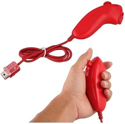 Nnc ヌンチャク 任天堂の Wii リモート赤ヌンチャク コント ローラー ビデオゲーム アクセサリー Nnc 家電 カメラ Amazon
