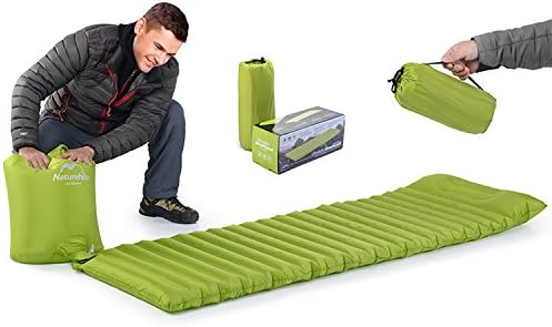 Lightweight Fast Inflatable Sleeping Pad Camp Pad Air Mattress with Built-In Attached Pillow for Outdoor Tent Backpacking Camping Hiking Mountaineering Beach