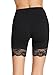 SweatyRocks Women's Sexy Thin Stretch Short Leggings with Lace Trim Black L