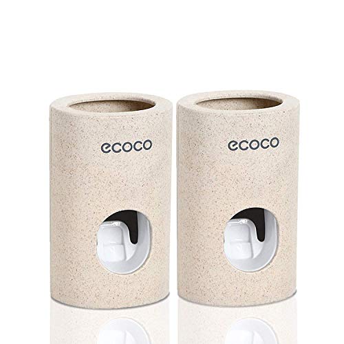 Automatic Toothpaste Dispenser Dustproof Squeezer Toothpaste Dispenser Hands Free Squeeze Out for Family Washroom Bathroom (2pcs)