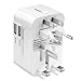 MAXAH® 2 USB Charging Port (1A) Surge Protector All in One Universal Worldwide Travel Wall Charger AC Power AU UK US EU Plug Adapter Adaptor (2 USB (1A) (Upgraded)