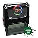 Custom Self Inking Rubber Stamp - 1 Line (Green)