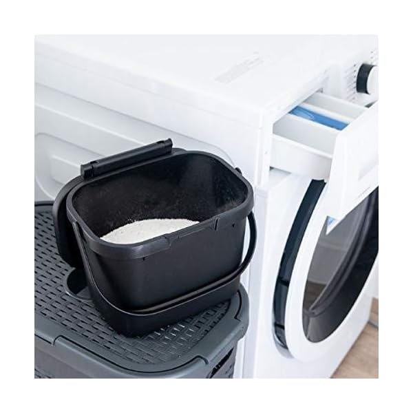 Addis 518384 Eco 100% Plastic Everyday Kitchen Food Waste Compost Caddy Bin, 4.5 Litre, Recycled Light Grey