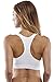 Carole Martin Racerback Sport Bra with Low Impact for Yoga Cycling Hiking Fitness -40 White