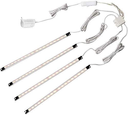 Cefrank LED Unter Kabinett Beleuchtung Kit, 4 er-Set, Gesamt von 5 Watt, 510lm, Alle Zubehör im Lieferumfang, Puck Lichter für Schrank/Küche-Kabinett