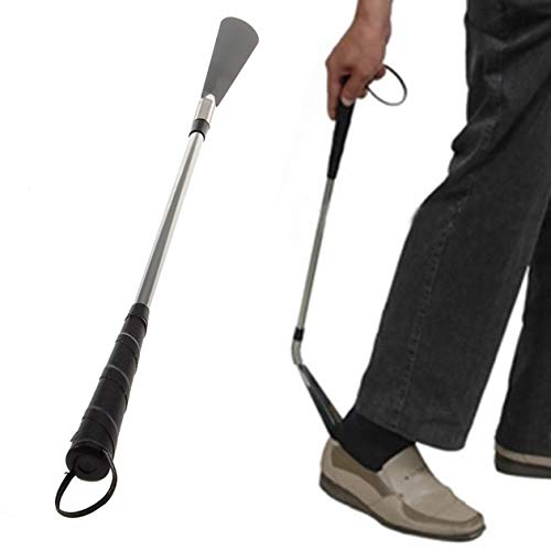 Flexible Long Handle Shoehorn Stainless Steel Shoe Horn 60cm AID Sticker Portable Shoe Lifter Tool With Durable Handle
