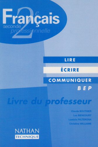 Français, 2e professionnelle BEP