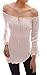 Wakrays Women Plus Size Off shoulder 3/4 Sleeve Slim Long Tops Blouse Shirt