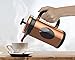 bonVIVO GAZETARO I Large French Press Coffee Maker - Glass French Coffee Press Machine Made of Heat Resistant Stainless Steel and Borosilicate Glass in Copper Finish, With Filter, 34 ounces…