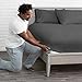 Bare Home Fitted Bottom Sheet Twin Size - Premium 1800 Microfiber - Ultra-Soft Hotel Luxury - Deep Pocket - Durable and Long Lasting - Fitted Sheet (Twin, Grey)