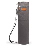 ELENTURE Full-Zip Exercise Yoga Mat Carry Bag with Multi-Functional Storage Pockets, Gray
