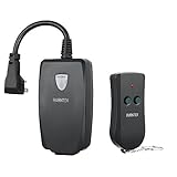 AVANTEK Outdoor Remote Control Outlet Switch Wireless Splashproof Electrical Plugs for Home and Outdoor Spaces, Black