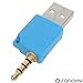 Importer520 Blue - Compatible with iPod Shuffle 2nd Generation USB Charger Adapter