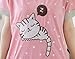 MyFav Young Girls Pajama Cute Cat Pattern Nighty Comfy Shorts Cotton Sleepwear