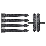Household Essentials Black Hinge IT Premium Carriage House Lever Handle & Hinge 6 Piece Garage Door Magnet