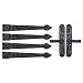Household Essentials Black Hinge IT Premium Carriage House Lever Handle & Hinge 6 Piece Garage Door Magnet