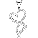 Ado Glo Christmas Day Auntie Gift, Aunts like You Are Precious and Few Infinity Heart Pendant Necklace, Fashion Jewelry for Women, Her Birthday Anniversary