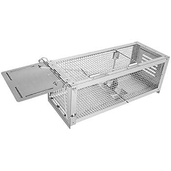 RatzFatz Mouse Trap Humane Live Animal Cage, Catch and Release Mice, Rats, Chipmunks, Squirrels, Hamsters and Other Rodents, Sensitivity Adjustable, Pedal Design