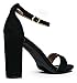 OLIVIA K Women's Strappy Chunky Block High Heel - Formal, Wedding, Party ? Simple Classic Pump