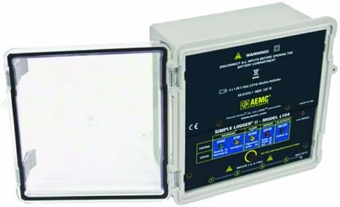AEMC L104 Simple Logger II Four-Channel Current Data Logger, 100 kilohms Resistance, 1200A AC Current