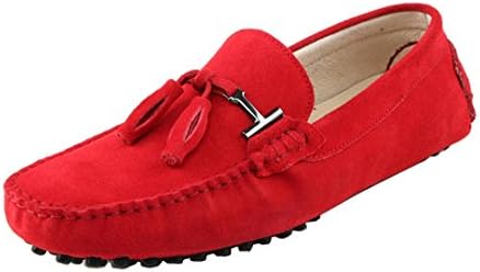 TDA Men's New Tassel Suede Driving Loafers Penny Boat Shoes