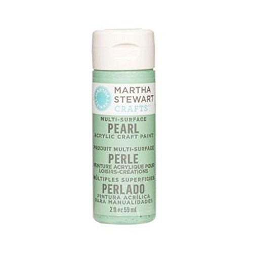 Martha Stewart Crafts Multi-Surface Pearl Acrylic Craft Paint in Assorted Colors (2-Ounce), 32124 Mint Chip