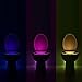 Toilet Night Light Motion Activated LED Sensor Toilet Nightlight Battery-Operated Inside Toilet Bowl Light for Bathroom Washroom 8 Colors Changing