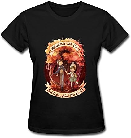 JIAYOUCT Women's Over The Garden Wall T-shirt Size L Black