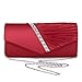 Damara Elegant Rhinestone Women's Evening Bag Handbag, Silver, silver, L