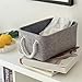 TheWarmHome Storage Bins Basket - Storage Baskets for Organizing Shelves,Home Closet Organizer for Book Shelf Organization,Fabric Storage Cubes,Medium Decorative Grey Basket Gift