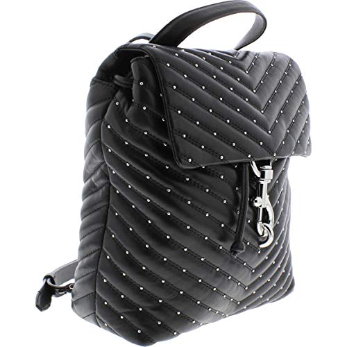 black leather studded backpack