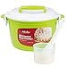 Andcolors Microwave Rice Cooker Steamer - Complete Set - Makes 2 to 4 servings -Food Grade Plastic - Dishwasher Safe - Includes Rice Paddle & Measuring Cup .