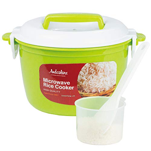Andcolors Microwave Rice Cooker Steamer Complete Set Makes 2 to 4