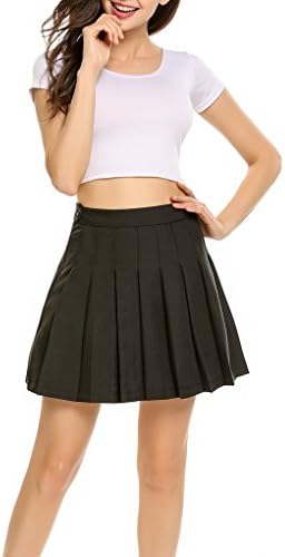 COSYOU Girls Women Pleated Mini Skirt Sports High Waist Underpants Tennis Skirt