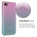 kwmobile Case Compatible with Xiaomi Redmi 6A - Case Transparent Gradient Phone Cover - Bicolor Dark Pink/Blue/Transparent