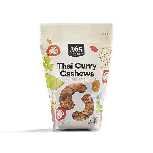 365 BY WHOLE FOODS MARKET, CASHEWS THAI CURRY, 12 OUNCE