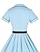 GownTown Women's 1950sVintage Classical Casual Swing A-line Dress, Light Blue (XX-Large)