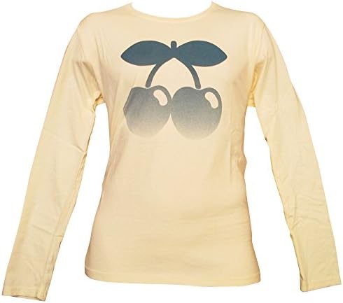 Pacha Faded Cherry Long-Sleeved Cream T-Shirt - Cream, M - Medium