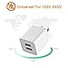 Charger, ASUMI 4.2A 21W Fast Charging Portable Home Travel Wall Charger with 6FT [2-PACK] Long Durable 8 Pin Lightning Cable Charging Cord for IOS 10 iPhone 7/6S Plus, 5S/SE, iPad Air/mini