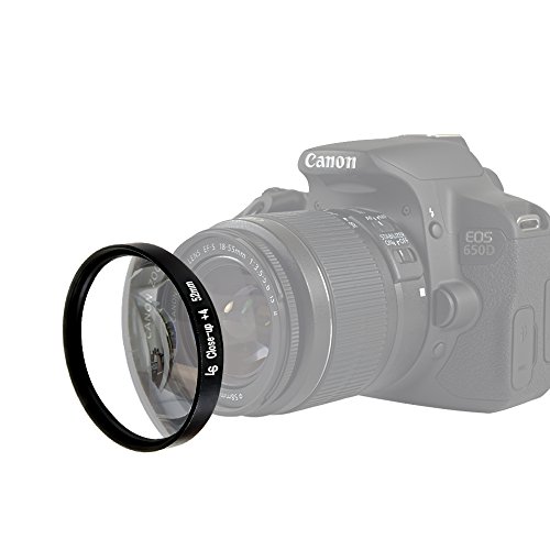 LS Photography 52mm Macro Close-up Filter + 4, Lens Accessory for Nikon, Canon, Pentax, DSLR Camera Lens Filter, LGG257
