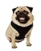 Puppia Soft Dog Harness No Choke Over-The-Head Triple Layered Breathable Mesh Adjustable Chest Belt and Quick-Release Buckle, Black, Large