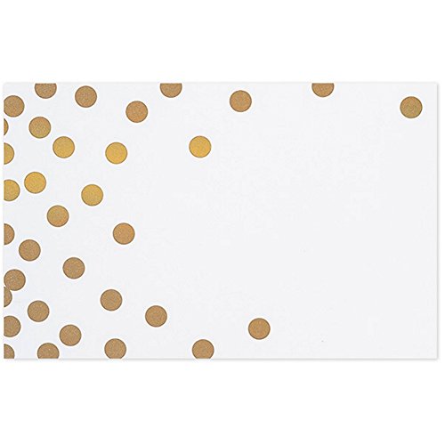 Metallic Gold Dots Gloss Enclosure Cards - 3-1/2 x 2 1/4in. (50)