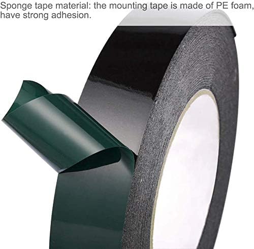 LOMHOK 2Pack 10 m (25 mm) Foam Tape Double Sided Sponge Tape Waterproof Mounting Adhesive Sponge Tape for Automotive Grade Car Trims Number Plate Fixing - Image 4