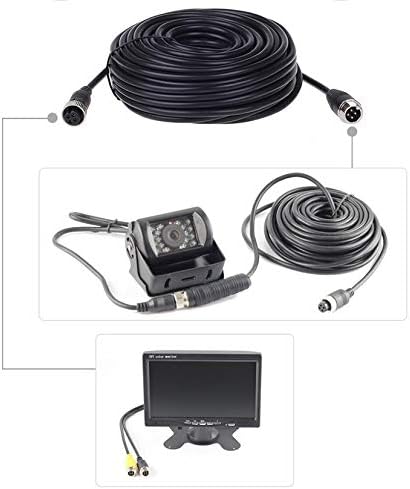 HUACANG 10M 33ft 4 Pin Aviation Extention Cable Waterproof for 4Pin Monitor Truck Van Trailer CCD Reversing Rear View Camera - Image 3